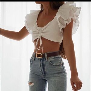 Zara ruffled top